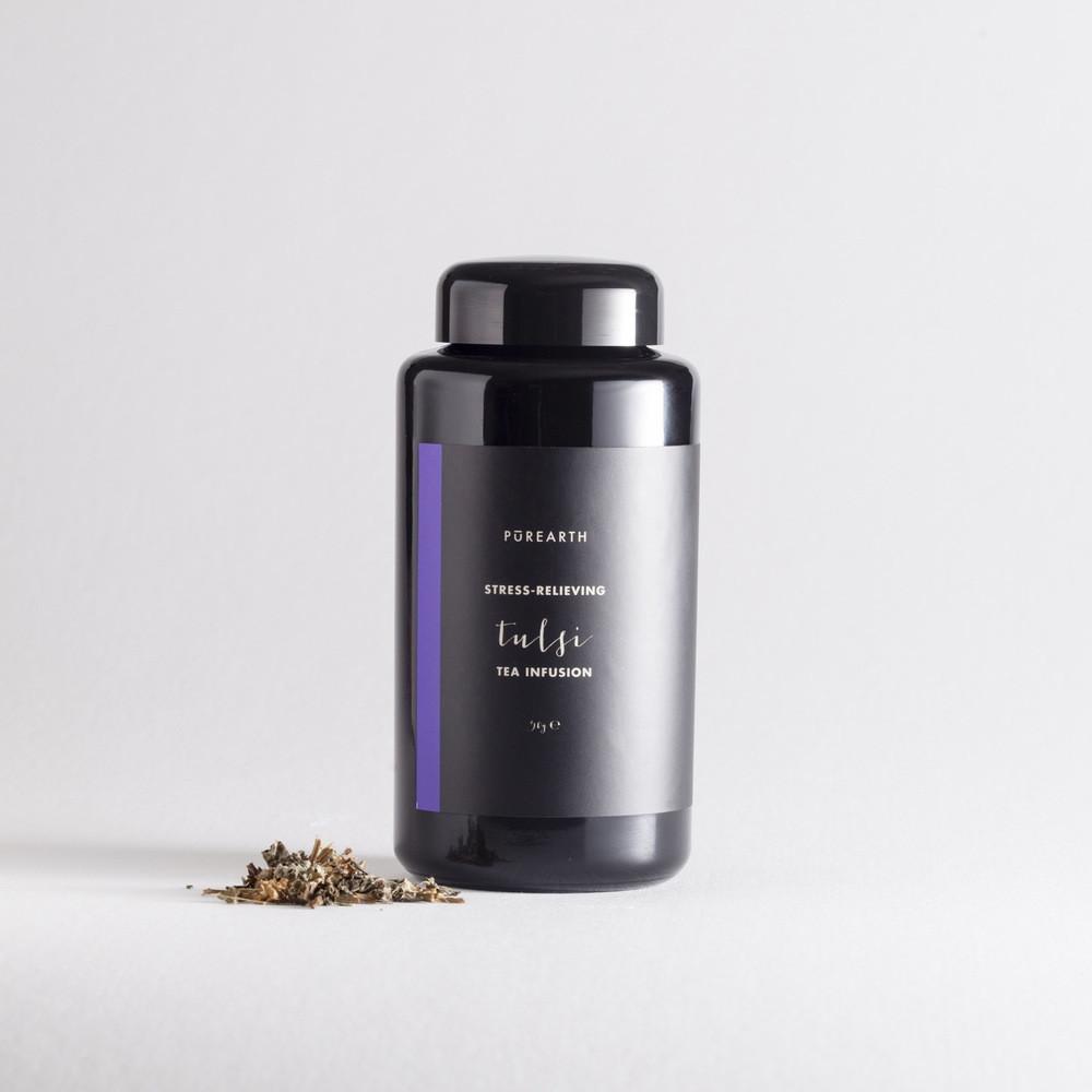 STRESS-RELIEVING TULSI <br/>WHOLE LEAF TISANE INFUSION